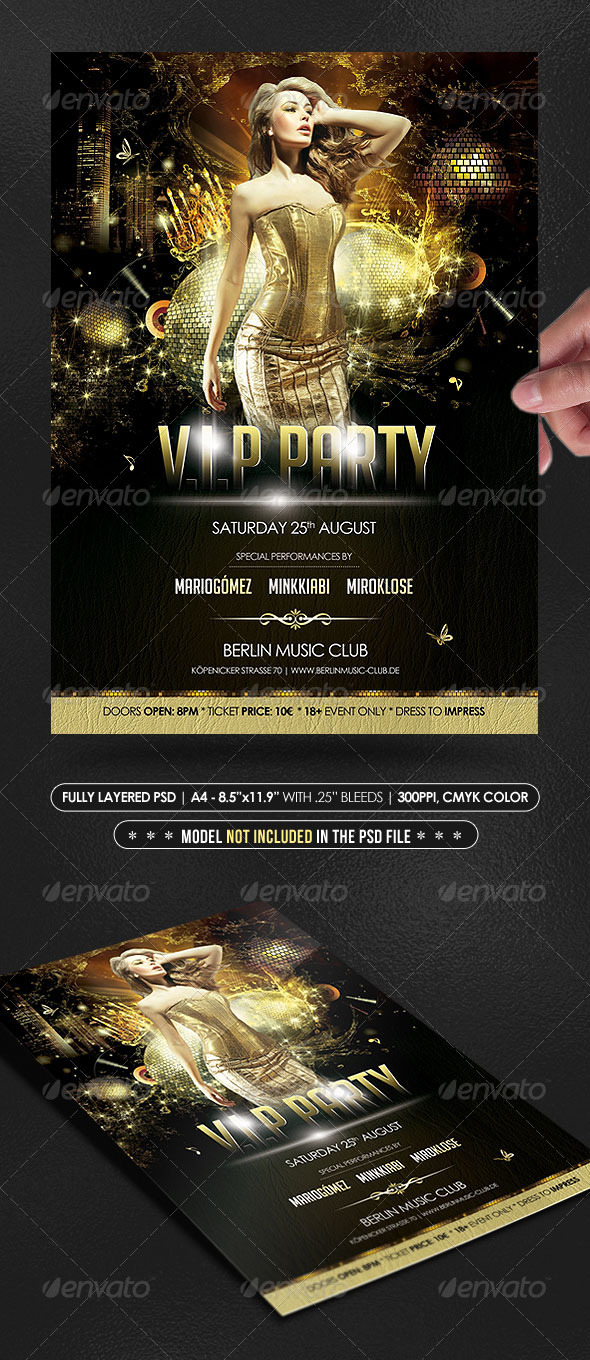 V.I.P Party Poster/Flyer - Events Flyers