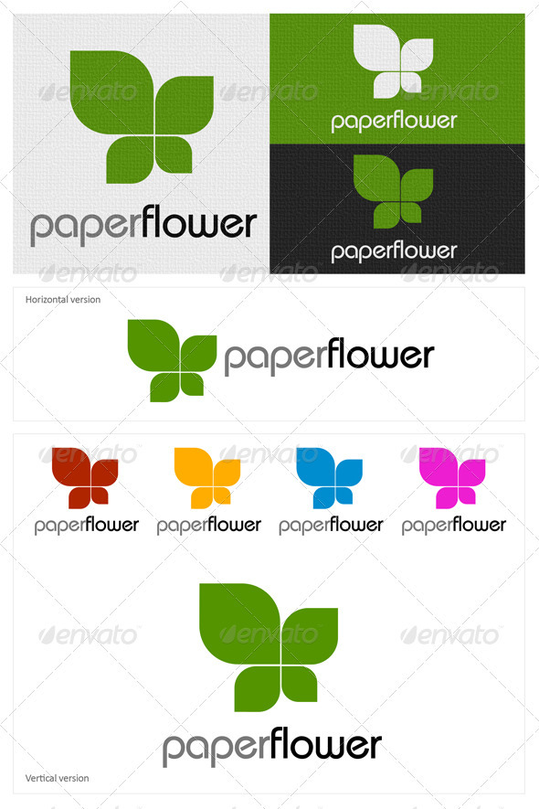 Paper Flower - Nature Logo Templates
