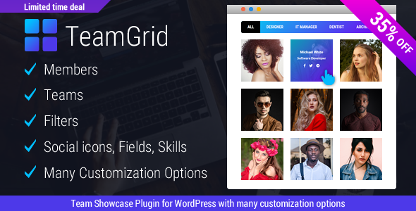 Team Grid – Team Member Showcase WordPress Plugin & Team Editor