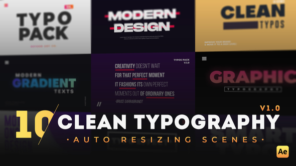 10 Clean Typography Scenes