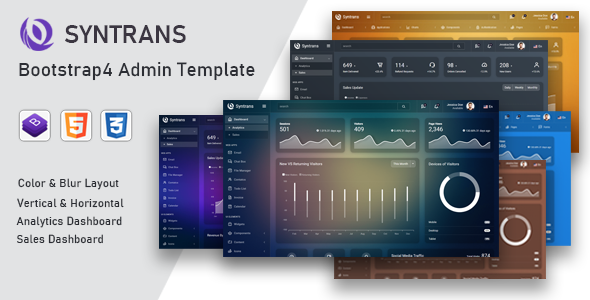 Incredible Syntrans – Bootstrap4 Admin Template