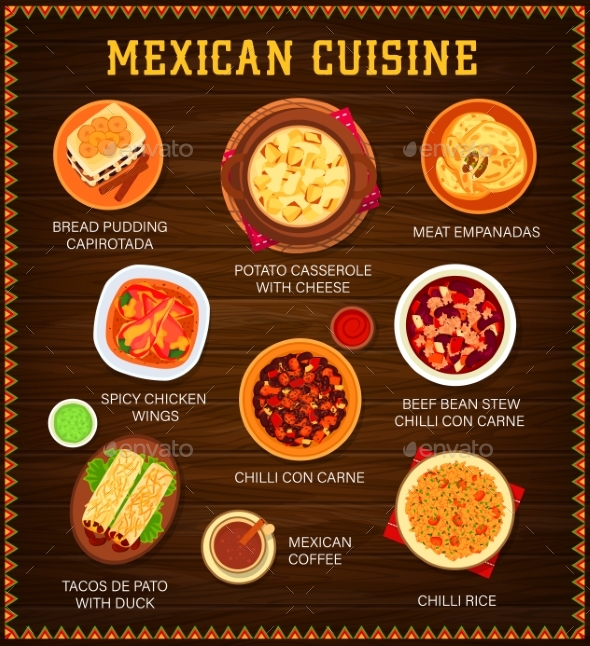 mexican entrees menu
