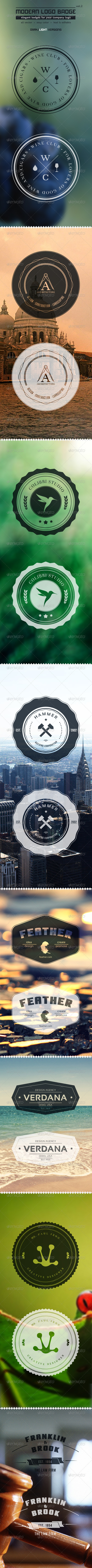 Modern Logo Badge vol2 - Badges & Stickers Web Elements