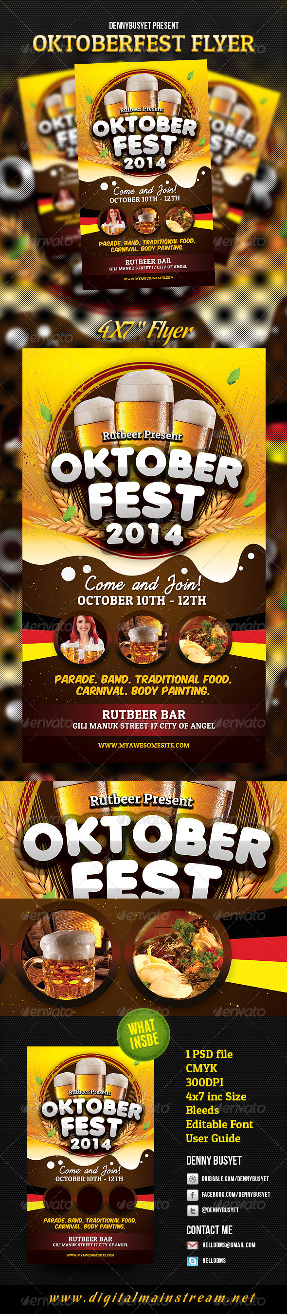 Oktoberfest Flyer Template By Dennybusyet Graphicriver