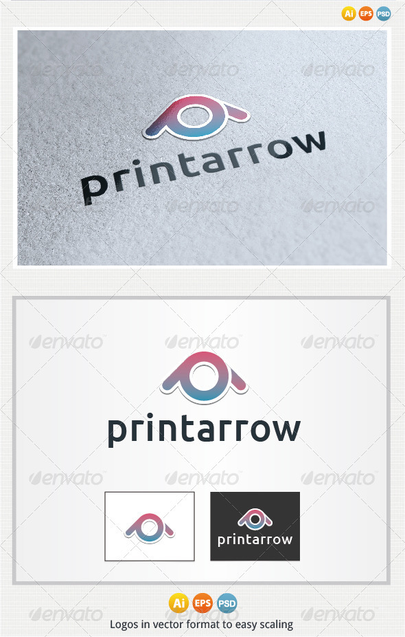 Print Arrow Logo - Letters Logo Templates