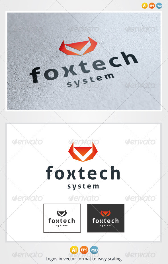 Fox Tech Logo - Animals Logo Templates