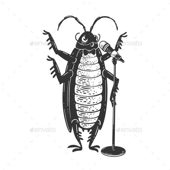 Premium Vector  Cockroach logo black and white illustration hand drawing  cockroaches