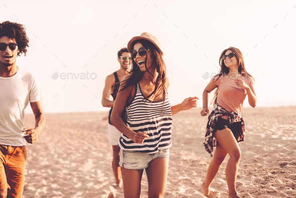 Young and carefree.  - Stock Photo - Images