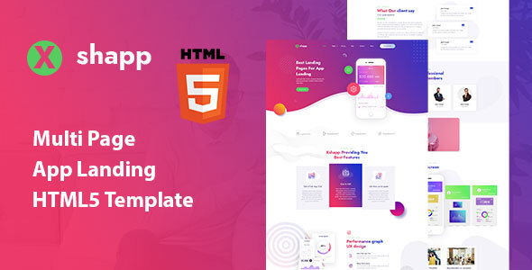 Xshapp – Multipage App Landing HTML5 Template