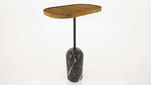 Elliptical wooden table - 3Docean 31649791
