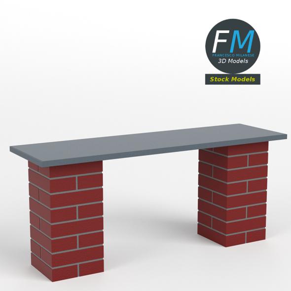 Brick bench - 3Docean 31666464