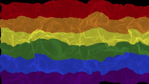 flag Color Pride flag turns into smoke. State weakening concept a crisis, alpha channel alt