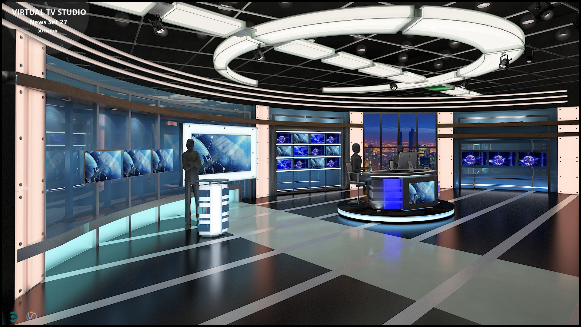 Virtual TV Studio News Set 27 by a3dDesign | 3DOcean