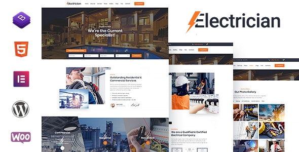 Electrician Electricity Services Wordpress Theme By Smartdatasoft