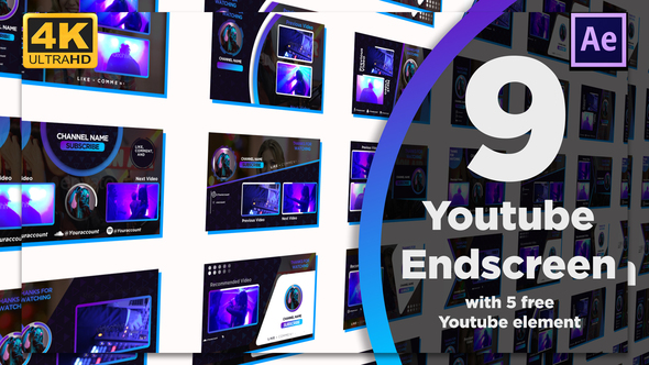 Youtube End Screens - VideoHive 28468406