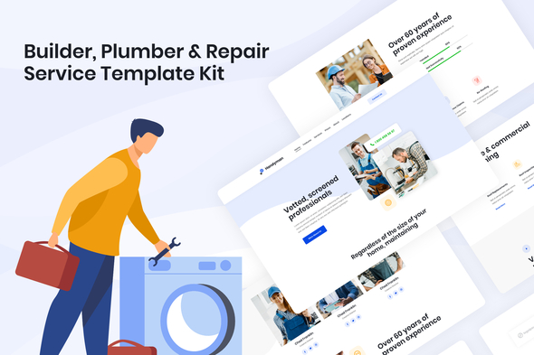 Handyman | Builder Plumber & Repair Service Elementor Template Kit