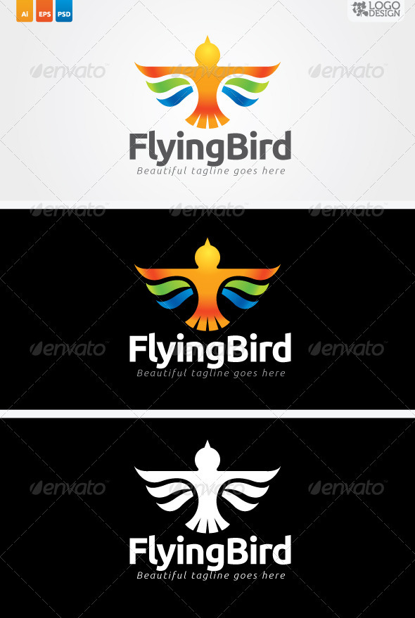 Flying Bird - Animals Logo Templates