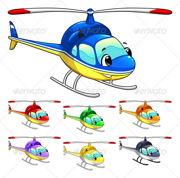 Funny helicopter. - Travel Conceptual