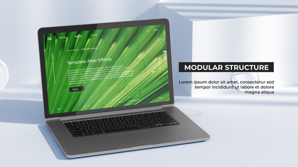 Mockup Desktop | Geometric Website Presentation