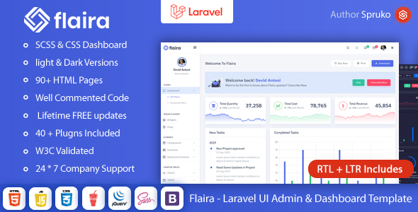 Download Flaira - Laravel UI Dashboard template