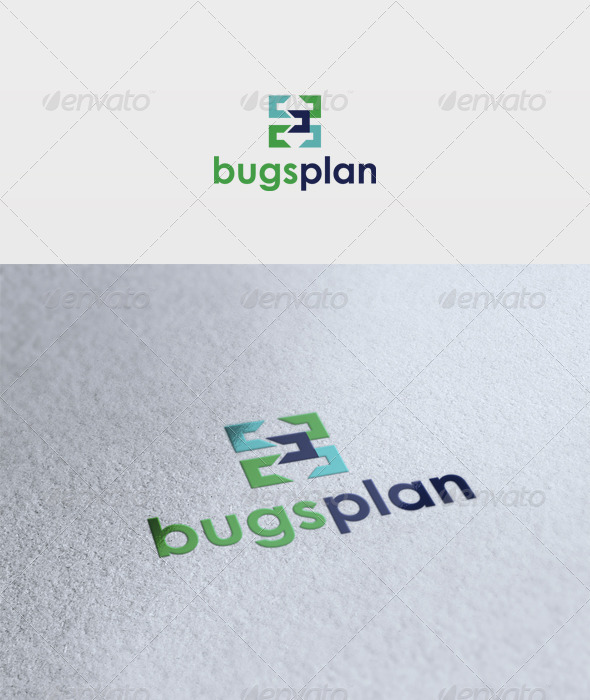 Bugs Plan Logo - Vector Abstract