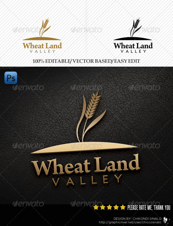 Wheat Land Logo Template - Nature Logo Templates