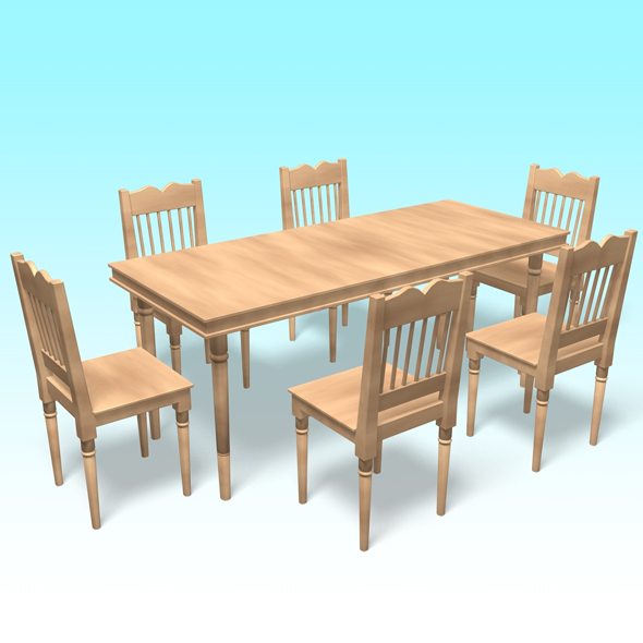 Dinner Table 3 - 3Docean 31690542