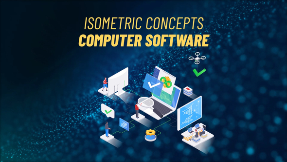 Computer Software - Isometric Concept