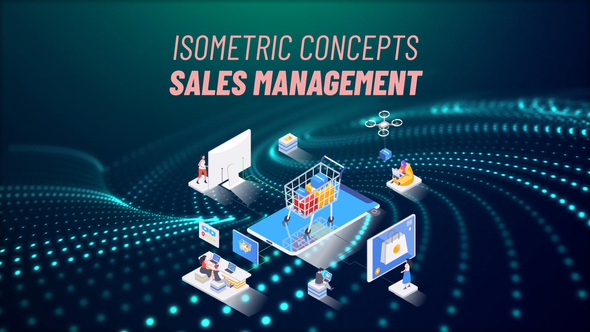 Sales management - Isometric Concept