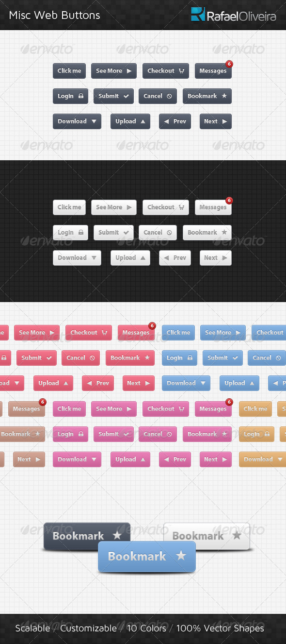 Misc Web Buttons - Buttons Web Elements