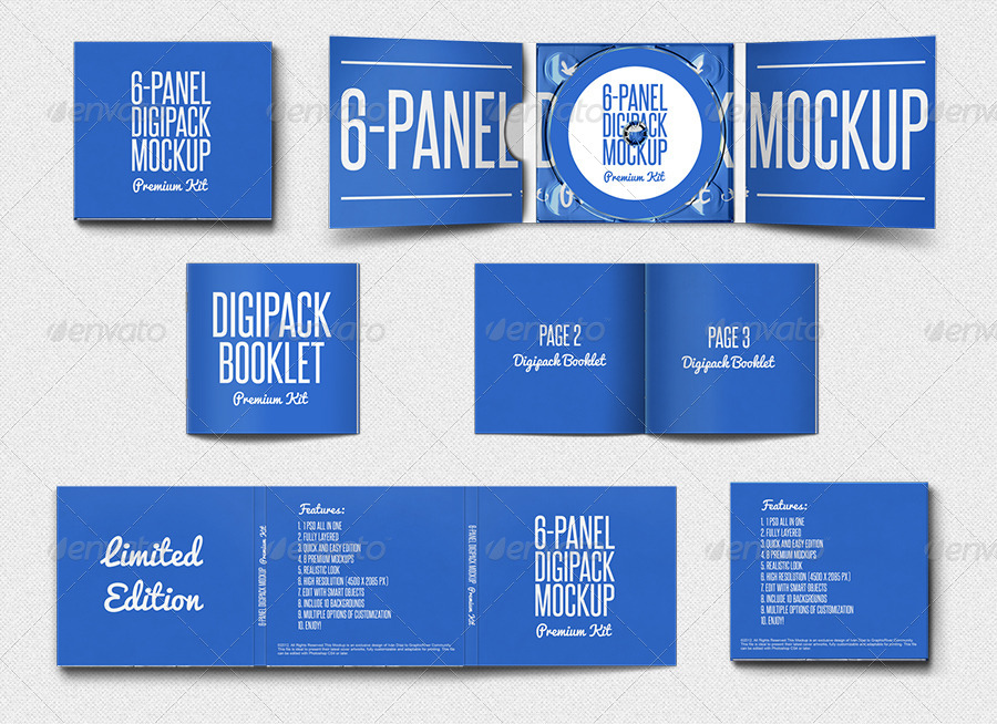 Download Digipak CD Mockup - Premium Kit by GunzKingzArt | GraphicRiver