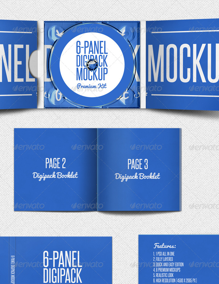 Download Digipak CD Mockup - Premium Kit by GunzKingzArt | GraphicRiver