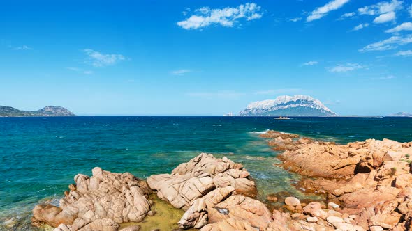 Zooming Isola Tavolara And Sardinia Coast Timelapse, Italy alt