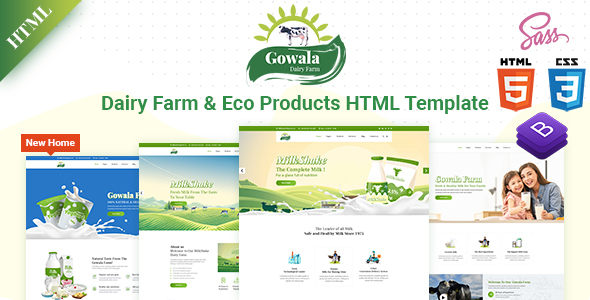 Exceptional Gowala - Dairy Farm & Eco Products HTML Template