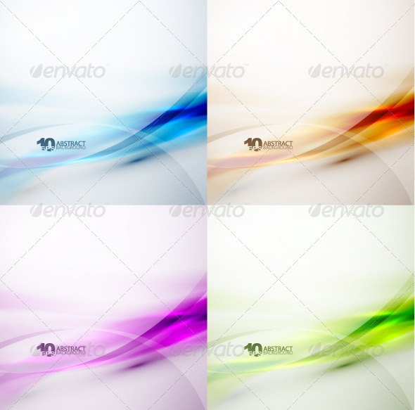 Colorful Wave Vector Backgrounds - Backgrounds Decorative