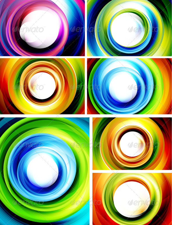 Swirly Backgrounds Big Pack - Characters Vectors