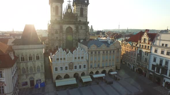 Aerial view of the Church of Our Lady 