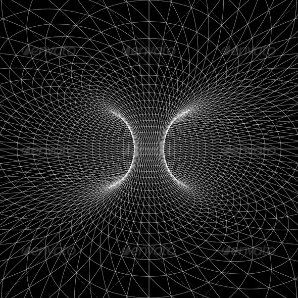 Torus (Donut) Wireframe Symbol - Abstract Conceptual