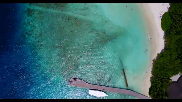 Aerial view texture of tropical coastline beach break by turquoise sea with white sandy background o alt