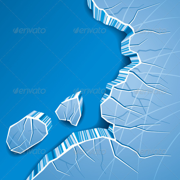 Cracked Ice Background - Backgrounds Decorative