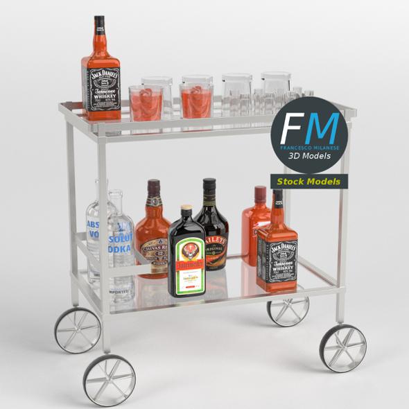 Drinks trolley cart - 3Docean 19530479