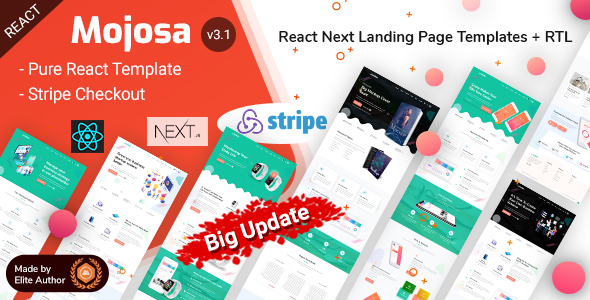 Mojosa - React Next Landing Page Templates