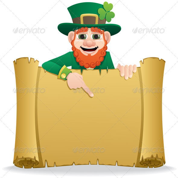 Leprechaun Scroll 2 - Characters Vectors