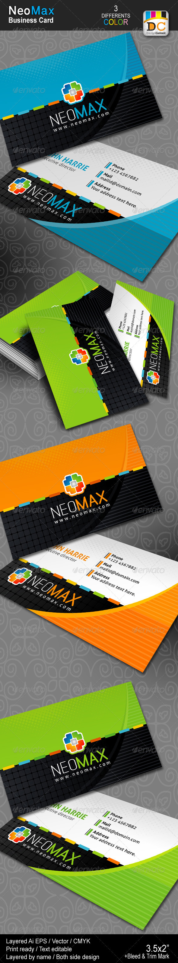 NeoMax Business Cards - Creative Business Cards