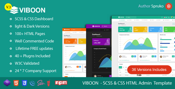 Viboon - Bootstrap Admin & Dashboard HTML Template