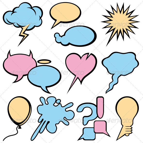 Talking Bubbles Set - Decorative Symbols Decorative