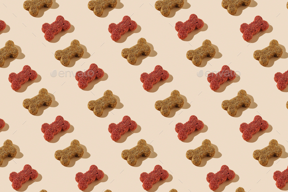 Modern pattern of dog food - Stock Photo - Images