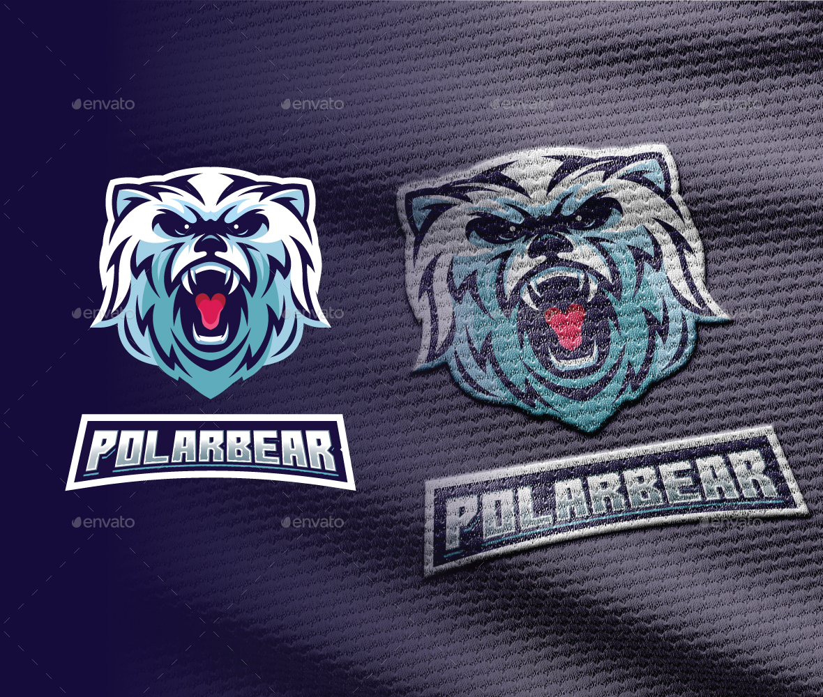 Polar Bear Mascot Esport Logo, Logo Templates | GraphicRiver