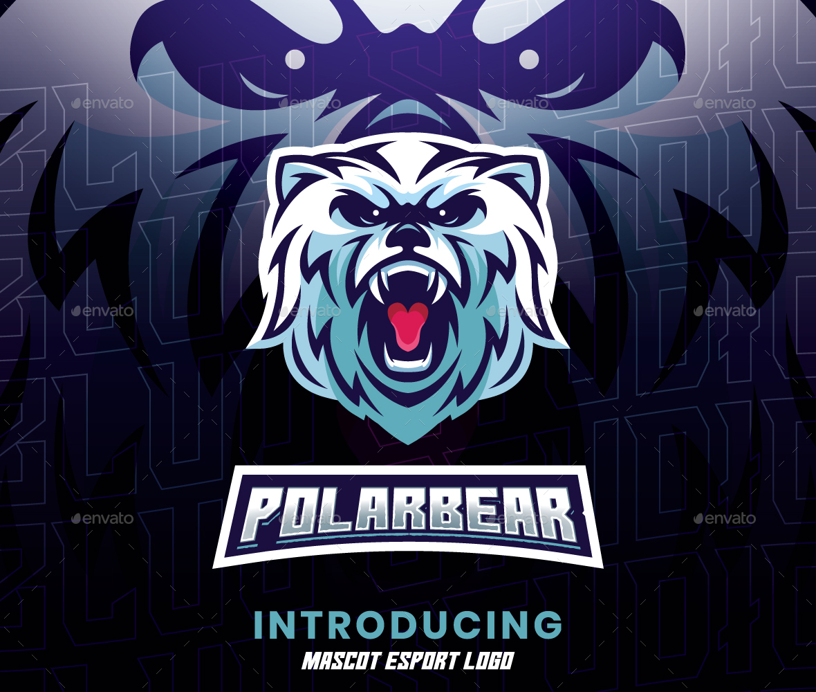 Polar Bear Mascot Esport Logo, Logo Templates | GraphicRiver