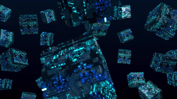 3D Cubes glow and shine alt